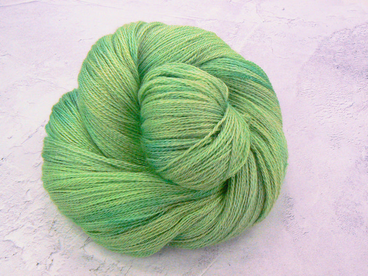 Summer Greens, Alpaca Silk Cashmere Sparkle Lace (APL)