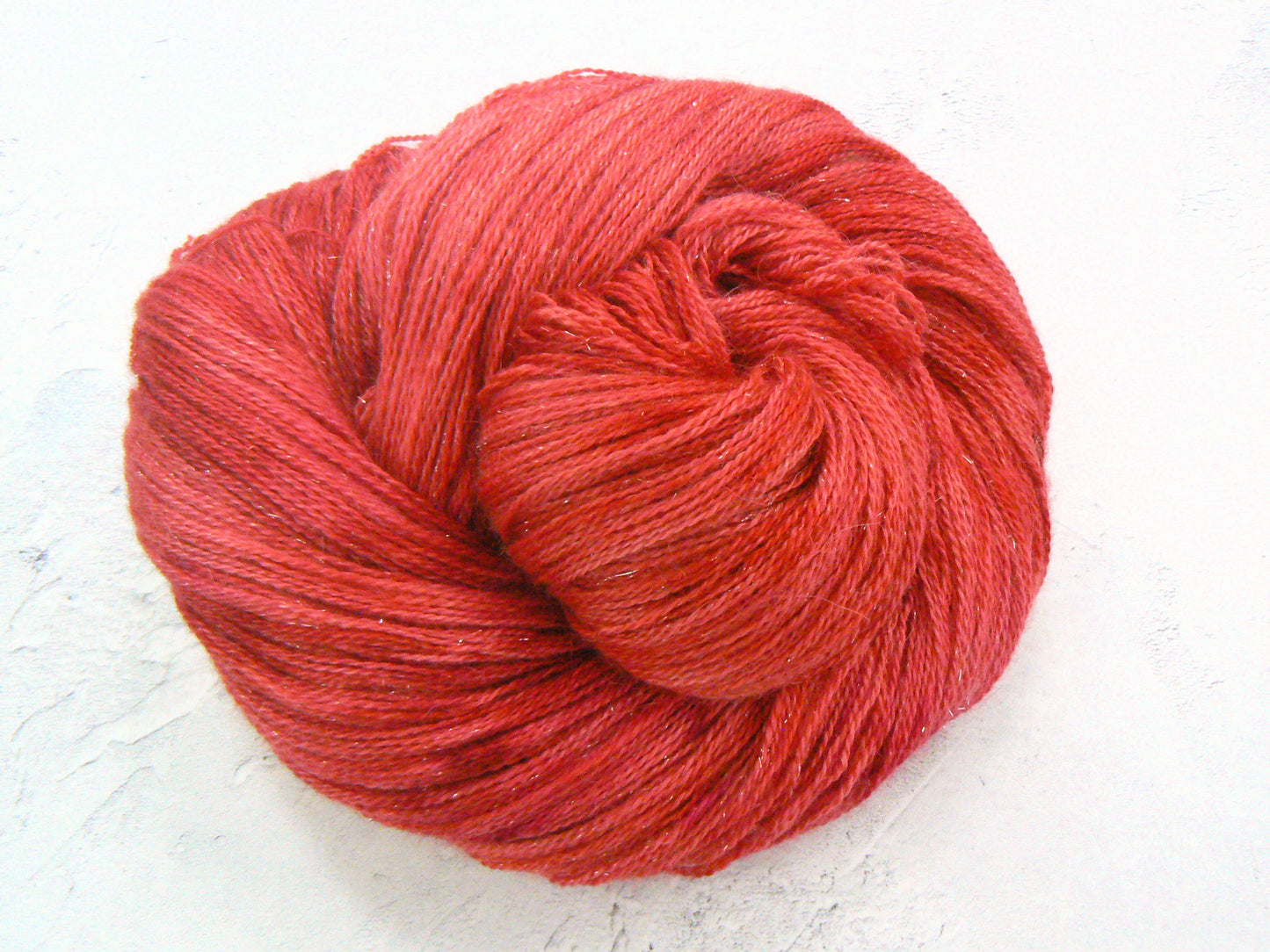 Ruby Goes for Red, Alpaca Silk Cashmere Sparkle Lace (APL)