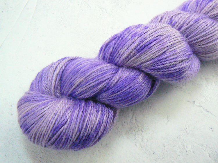 Passionflower in Purple, Baby Alpaca Silk Cashmere 4-ply (ACS)