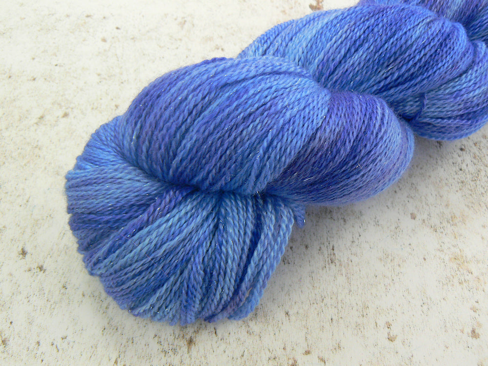 Sparkling Sapphires, Merino Silk Sparkle Lace (SPL)