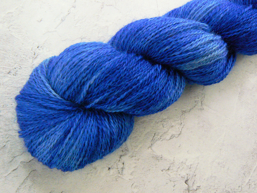 Sapphire Blues, British Suri Alpaca Silk 4-ply yarn (SUS)