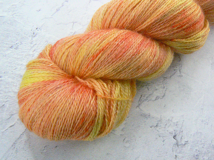Autumn Gold, Alpaca Silk Cashmere Sparkle Lace
