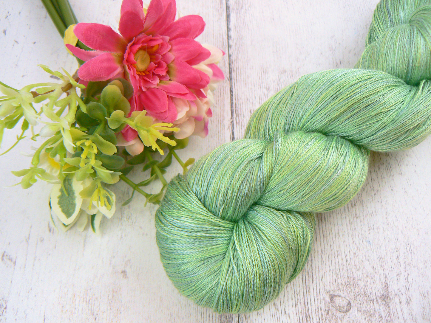Leafy Greens, Fine Spun Silk Lace (SLL)