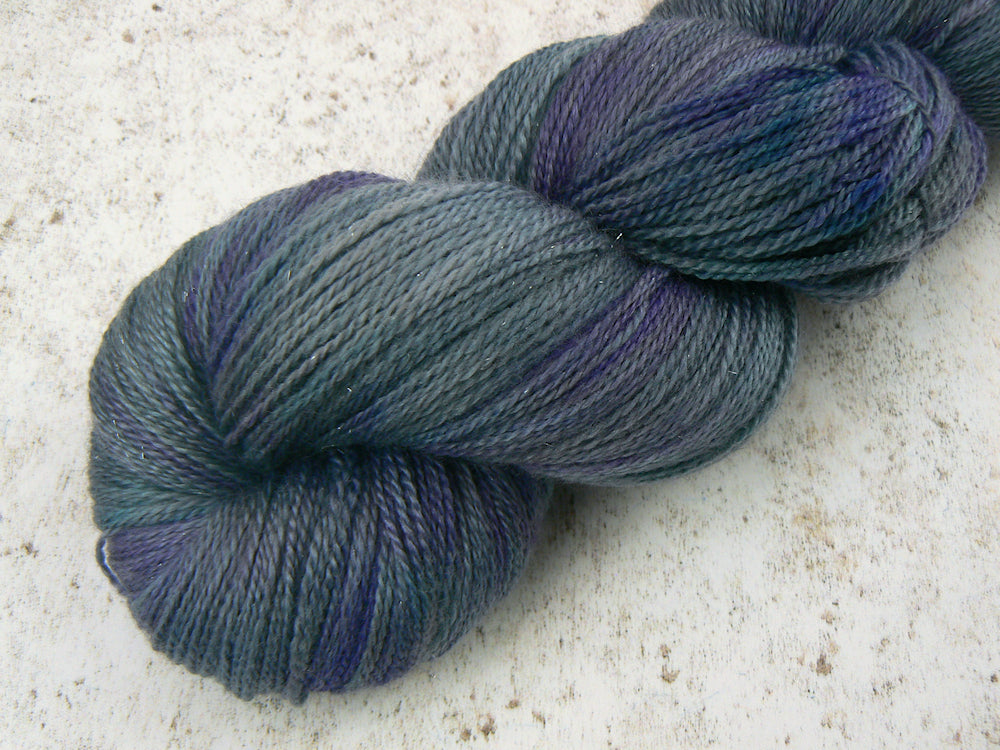 Violets in the Shadows, Merino Silk Sparkle Lace (SPL)