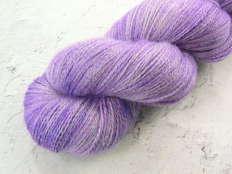 Lavender by Moonlight, Alpaca Silk Cashmere Sparkle Lace