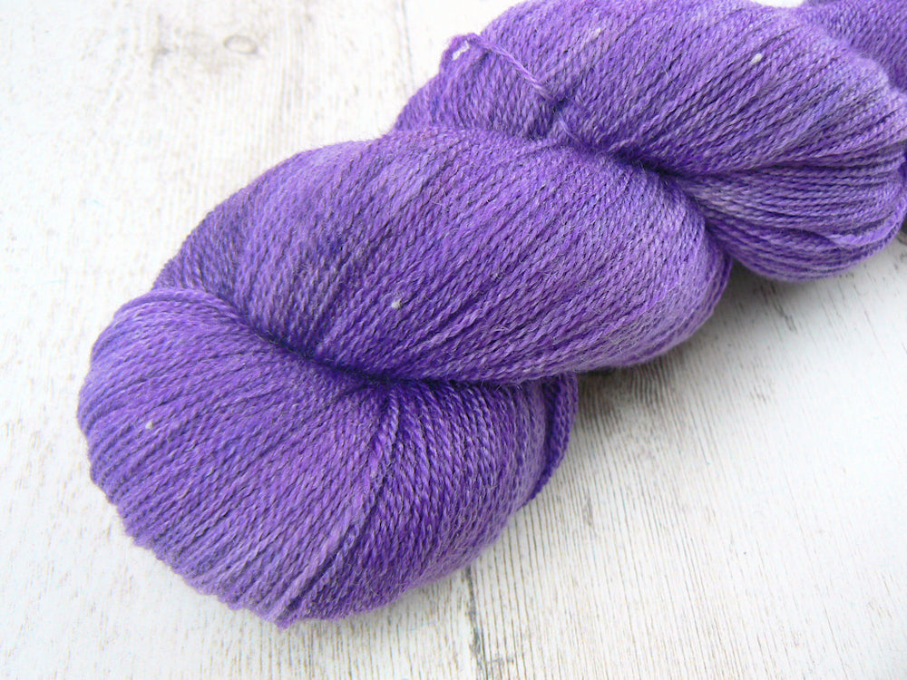 Perpetually Purple, Merino, Cashmere and Rose Lace