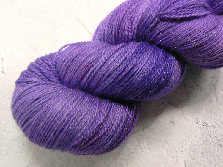Truly Madly Sparkly Purple, Merino Silk Sparkle Lace (SPL)