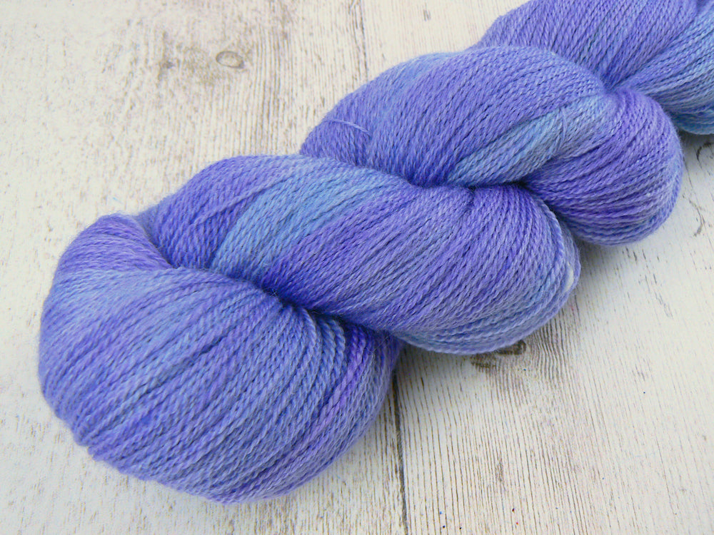 Bluebell Sky, Merino, Cashmere and Rose Lace