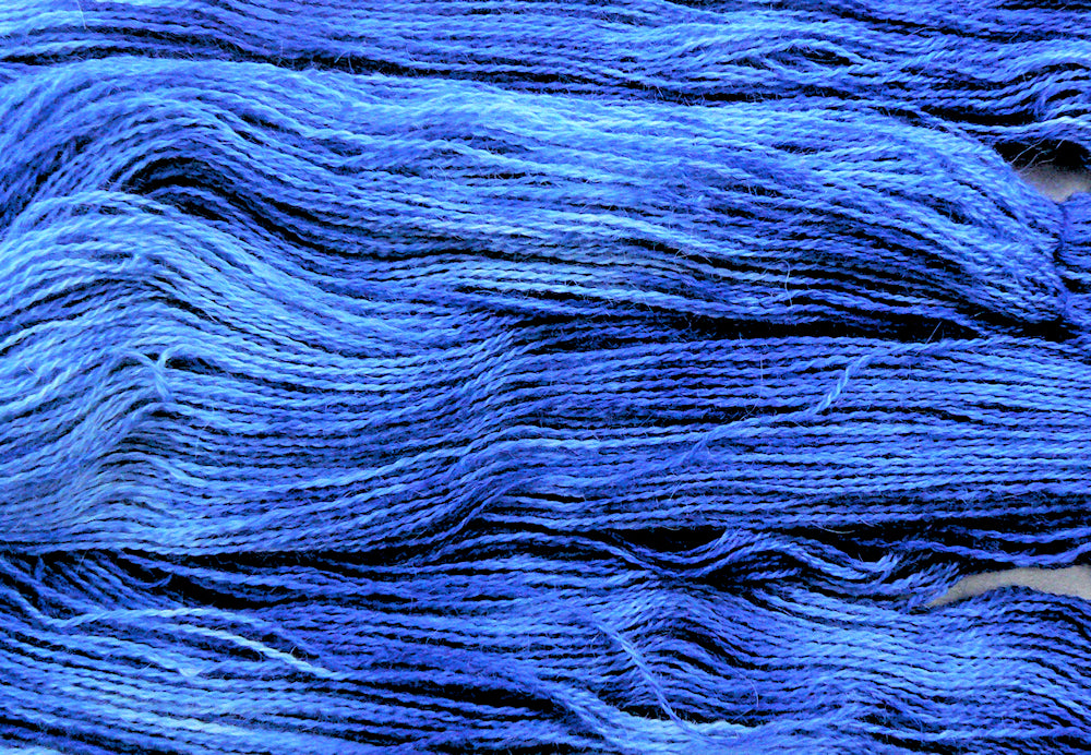 Sapphire Blues, British Suri Alpaca Silk 4-ply yarn (SUS)