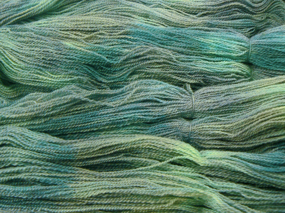 Heathered Greens, Merino, Cashmere and Rose Lace