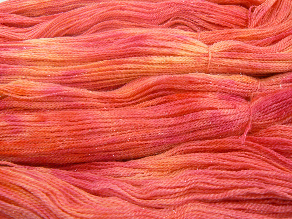 Blood Orange Sorbet, Merino Silk Sparkle Lace (SPL)