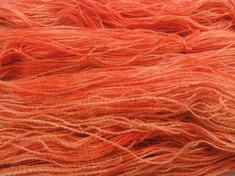 Blood Orange Sorbet, British Suri Alpaca Silk 4-ply yarn (SUS)