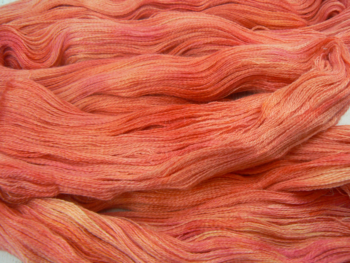 Peach Sorbet, Alpaca Silk Cashmere Fine Lace