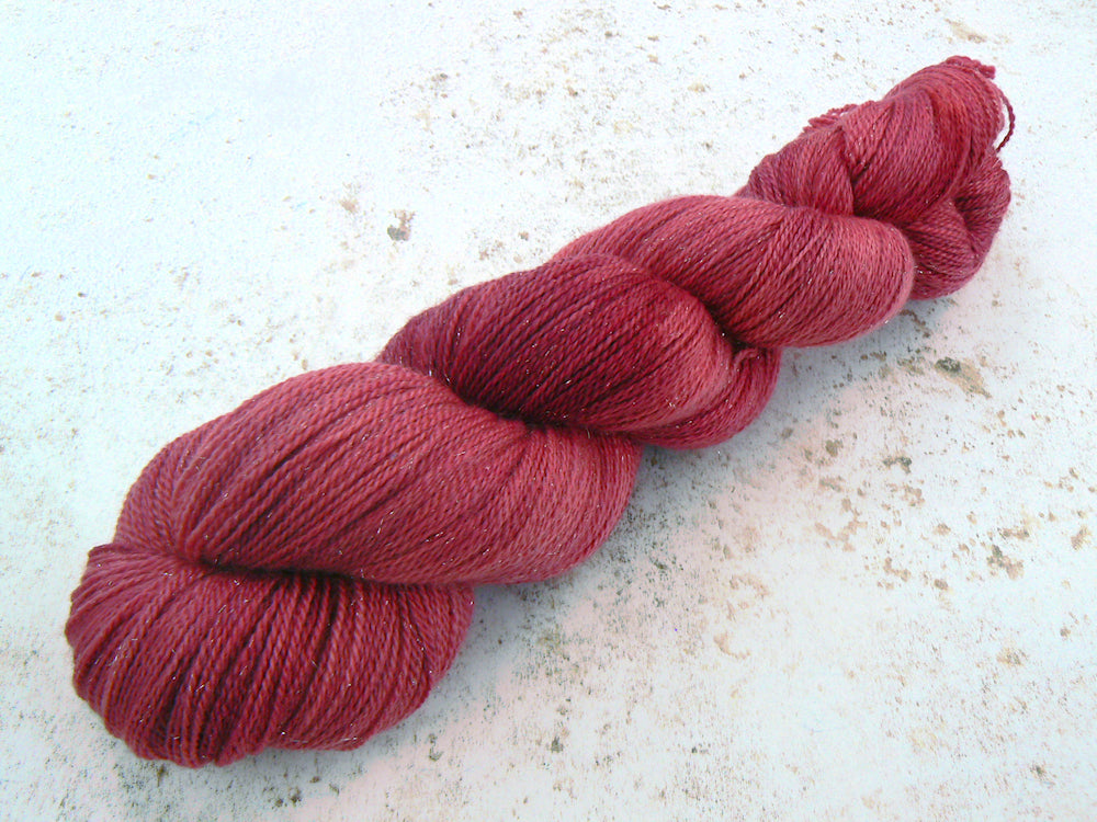 Red Velvet Rose, Merino Silk Sparkle Lace (SPL)