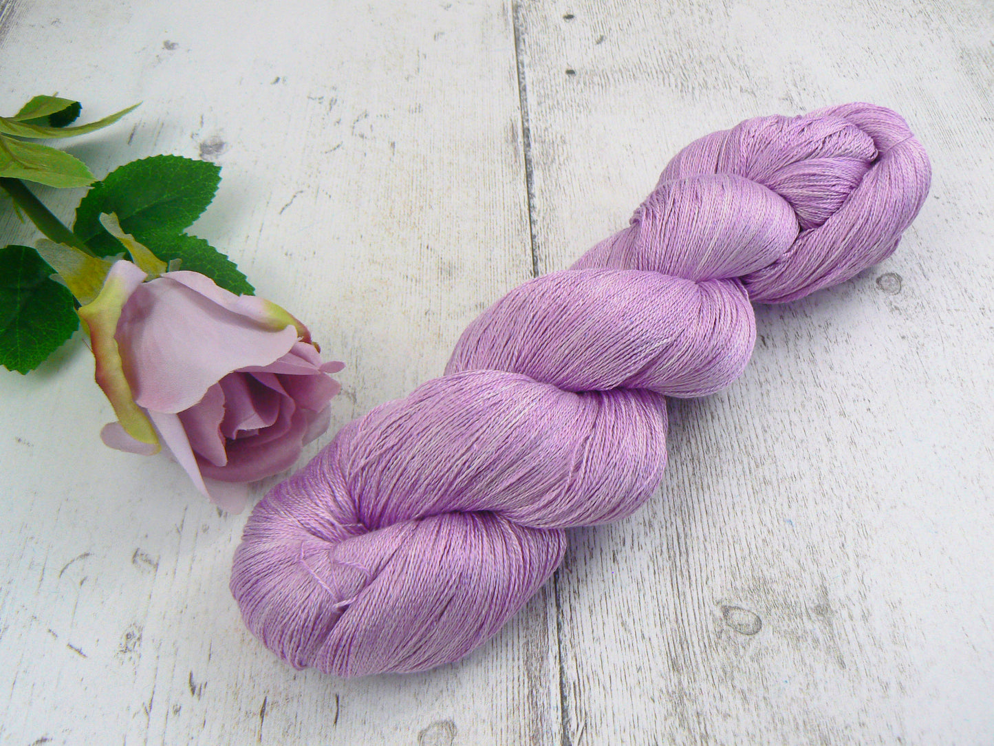 Frosted Rose, Fine Spun Silk Lace