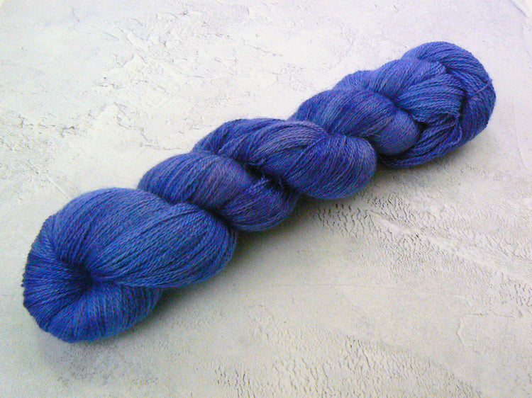 Blue Columbine, Baby Alpaca Silk Cashmere Lace