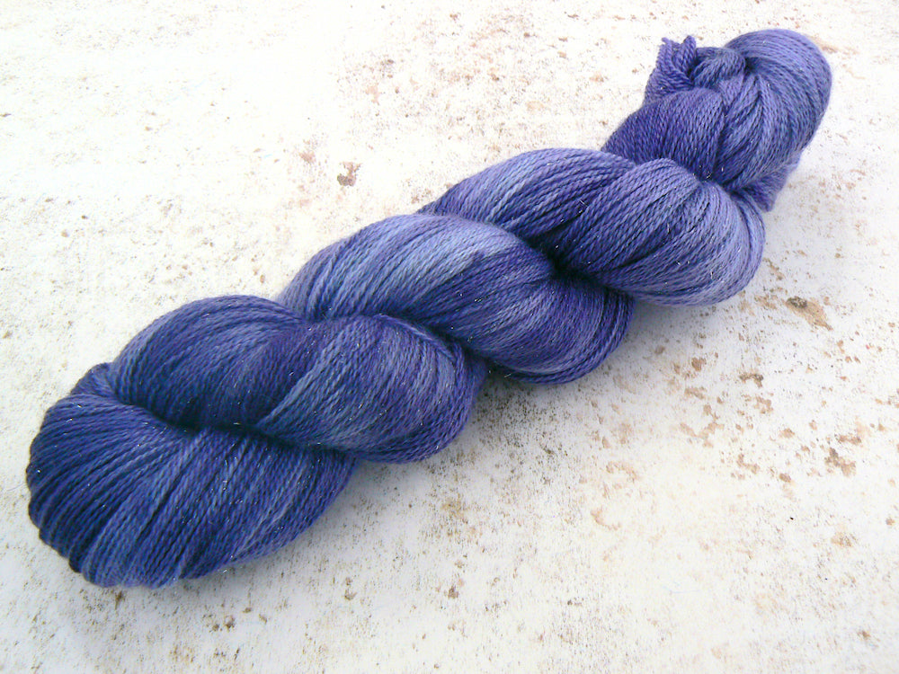 A Bit Black over Will's Mother's, Merino Silk Sparkle Lace (SPL)