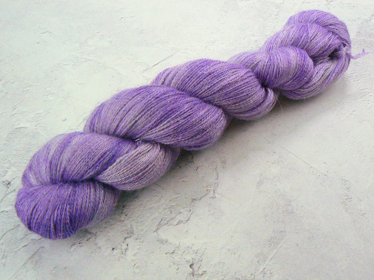 Lavender by Moonlight, Alpaca Silk Cashmere Sparkle Lace