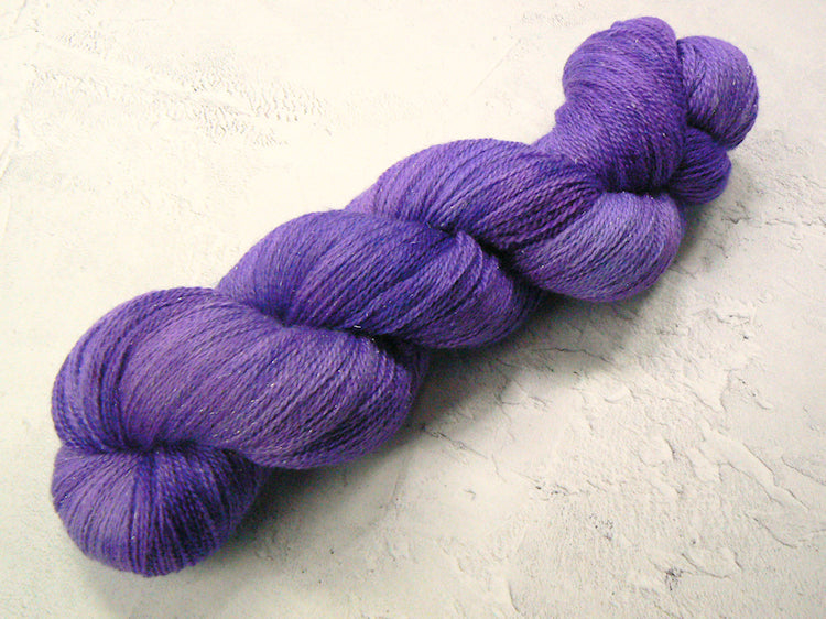 Truly Madly Sparkly Purple, Merino Silk Sparkle Lace (SPL)