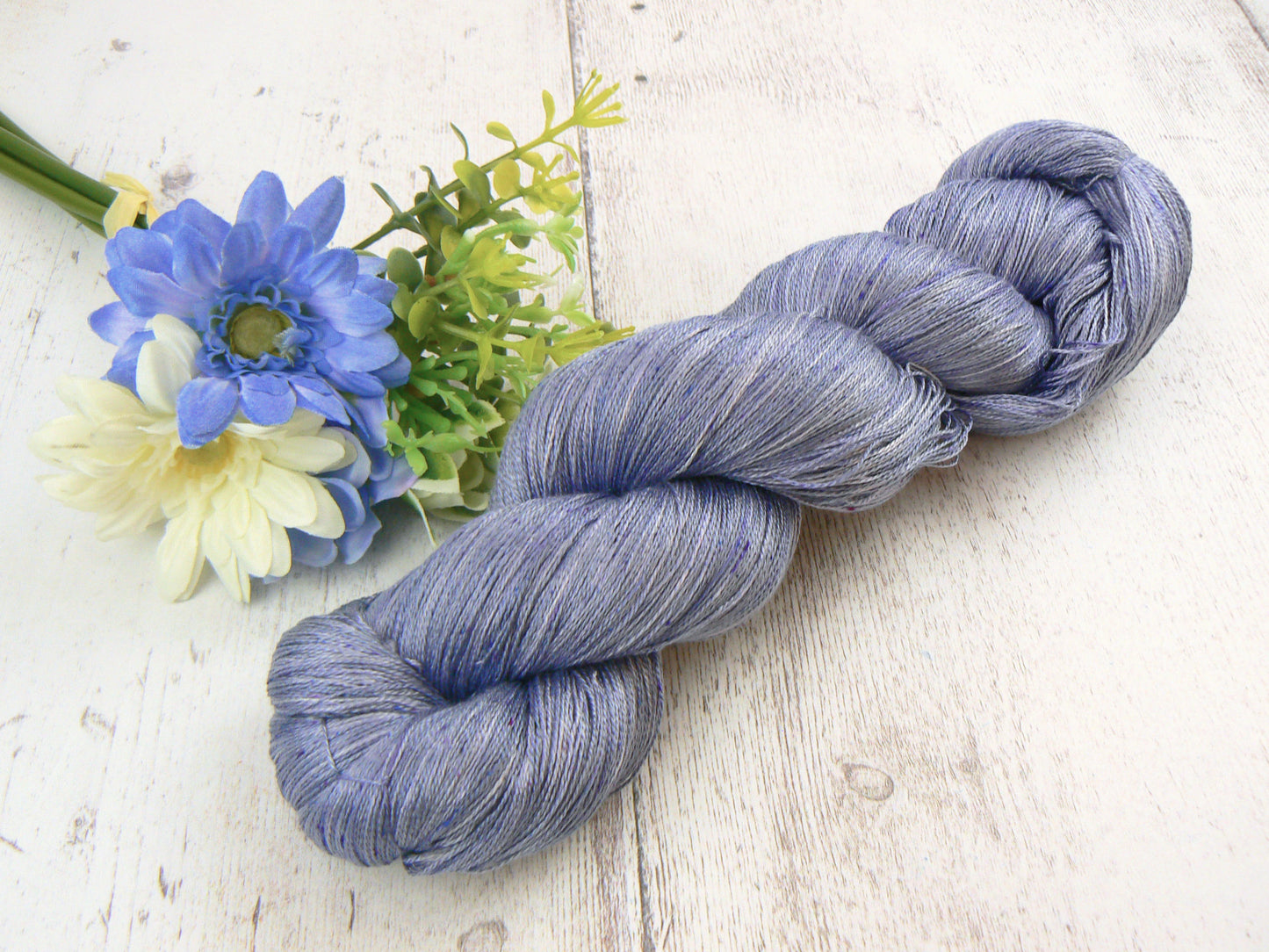 Silvery Stars, Fine Spun Silk Lace