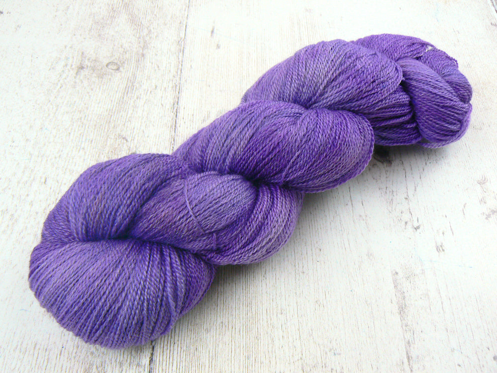 Perpetually Purple, Merino, Cashmere and Rose Lace