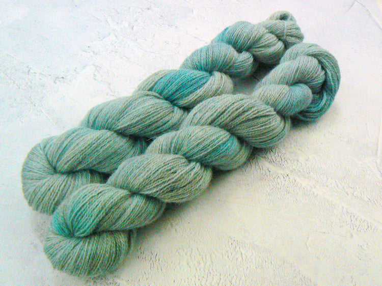 Turquoise Tones, Falklands Cormo Wool Lace