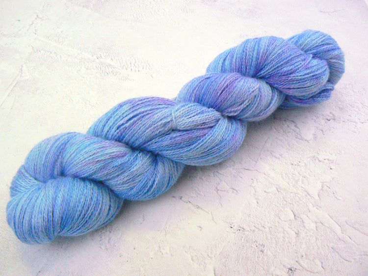 Hyacinths in Blue, Merino Silk Sparkle Lace (SPL)