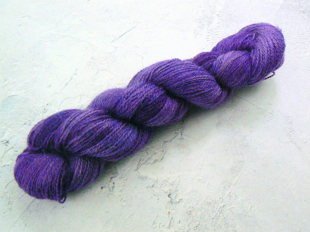 Purple Starlight, British Suri Alpaca Silk 4-ply yarn (SUS)