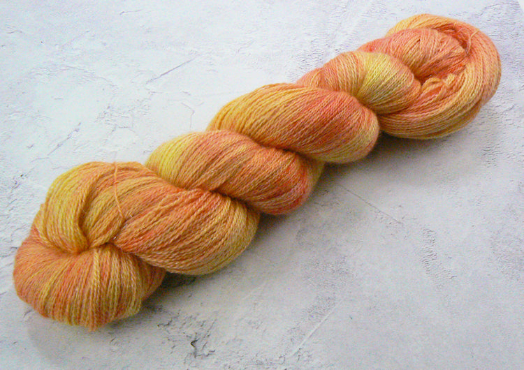 Autumn Gold, Alpaca Silk Cashmere Sparkle Lace