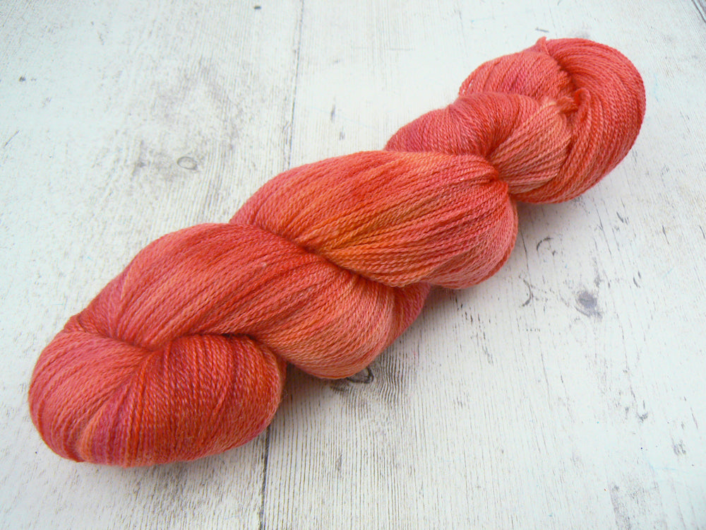 Blood Orange Sorbet, Merino, Cashmere and Rose Lace