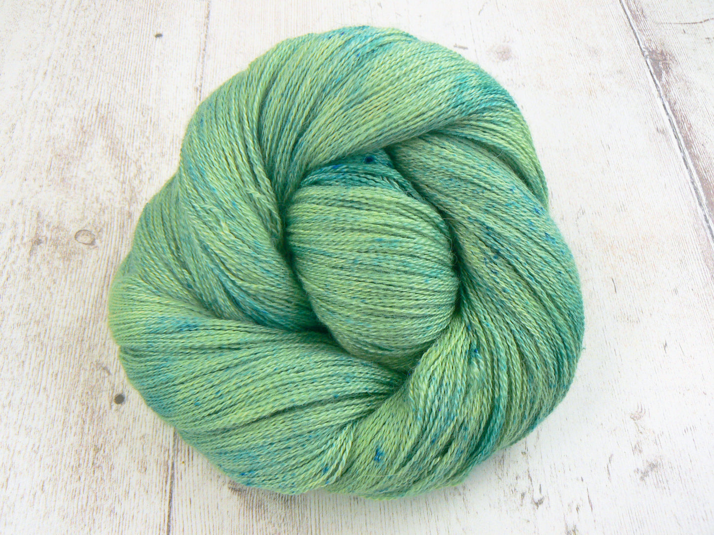 Speckled Mint, Baby Alpaca Silk Cashmere Lace