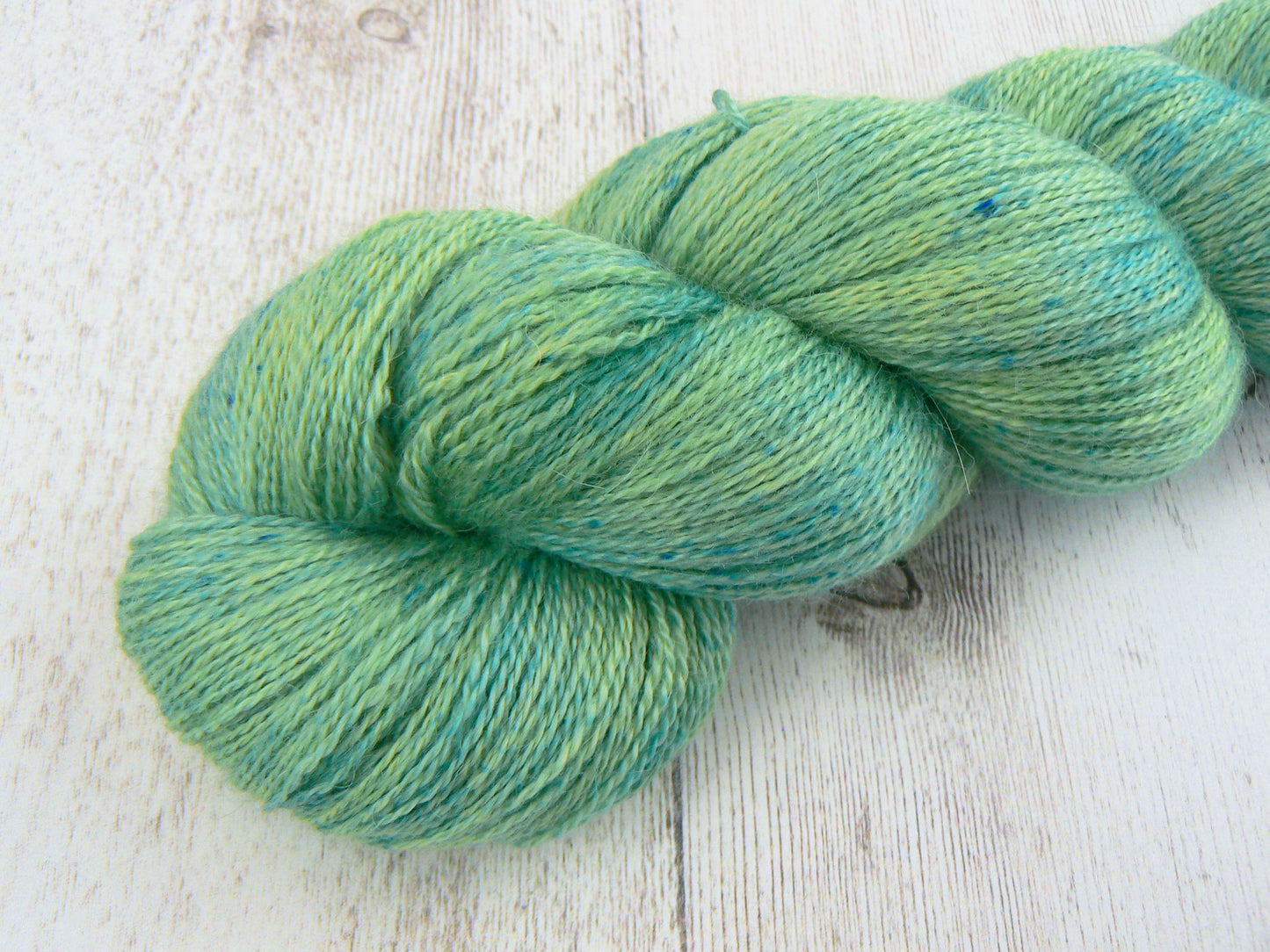 Speckled Mint, Baby Alpaca Silk Cashmere Lace
