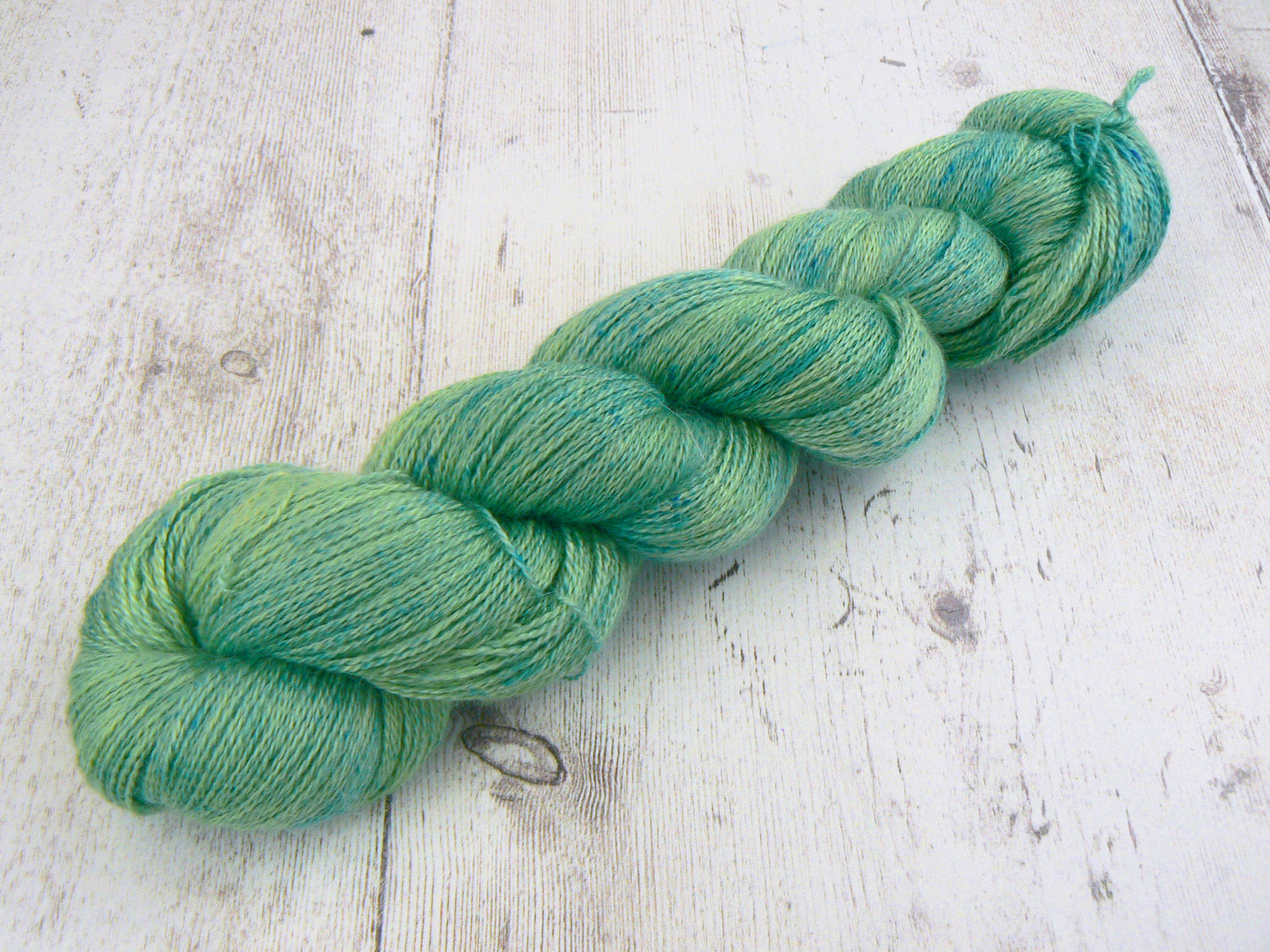 Speckled Mint, Baby Alpaca Silk Cashmere Lace