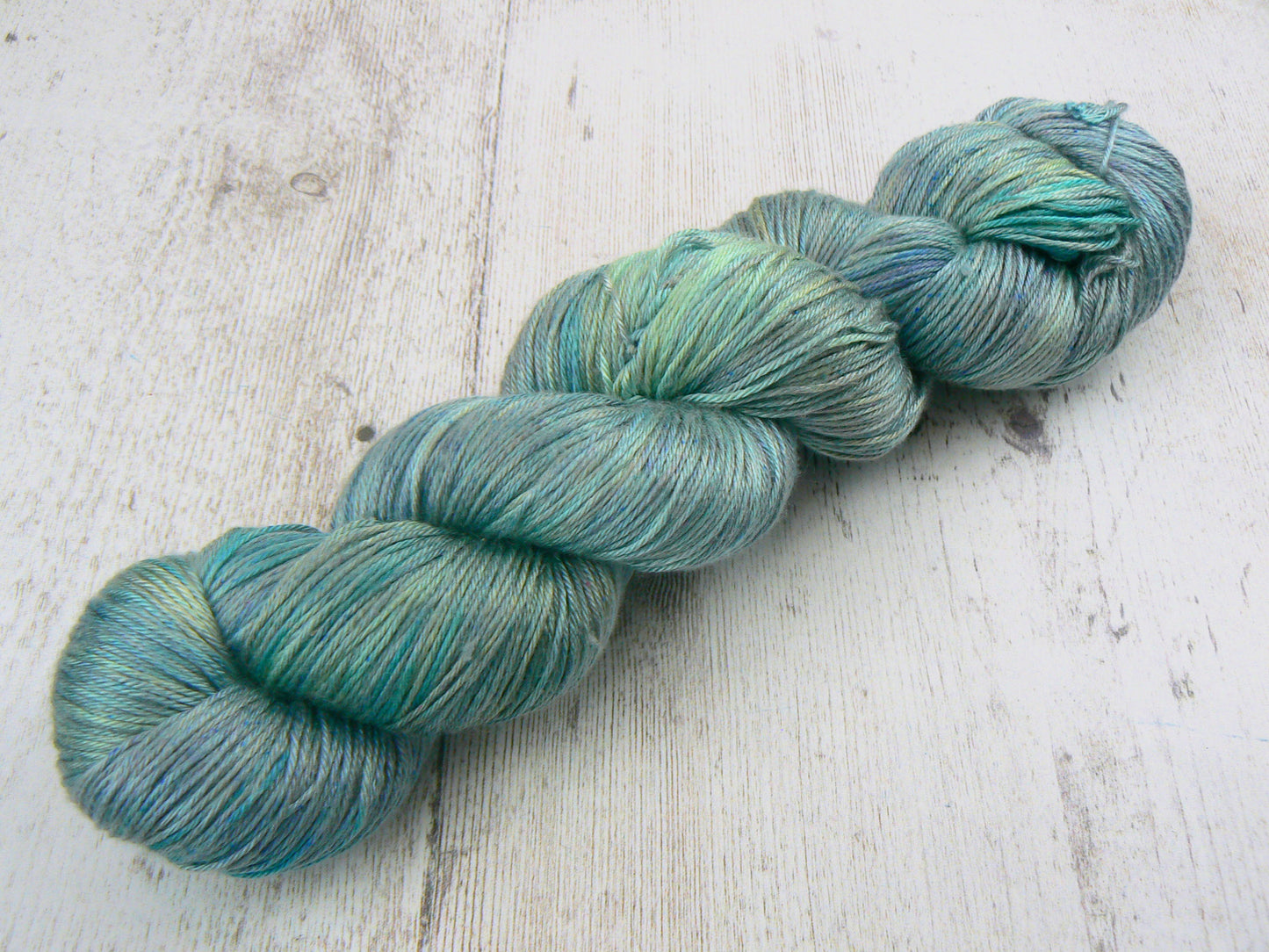 Heathered Greens, Mulberry Silk 4-ply (SIS)