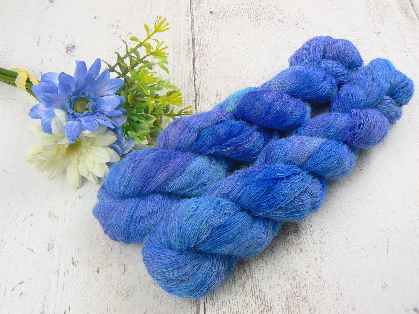 Iris Under a Summer Sky, Shetland Cobweb Lace