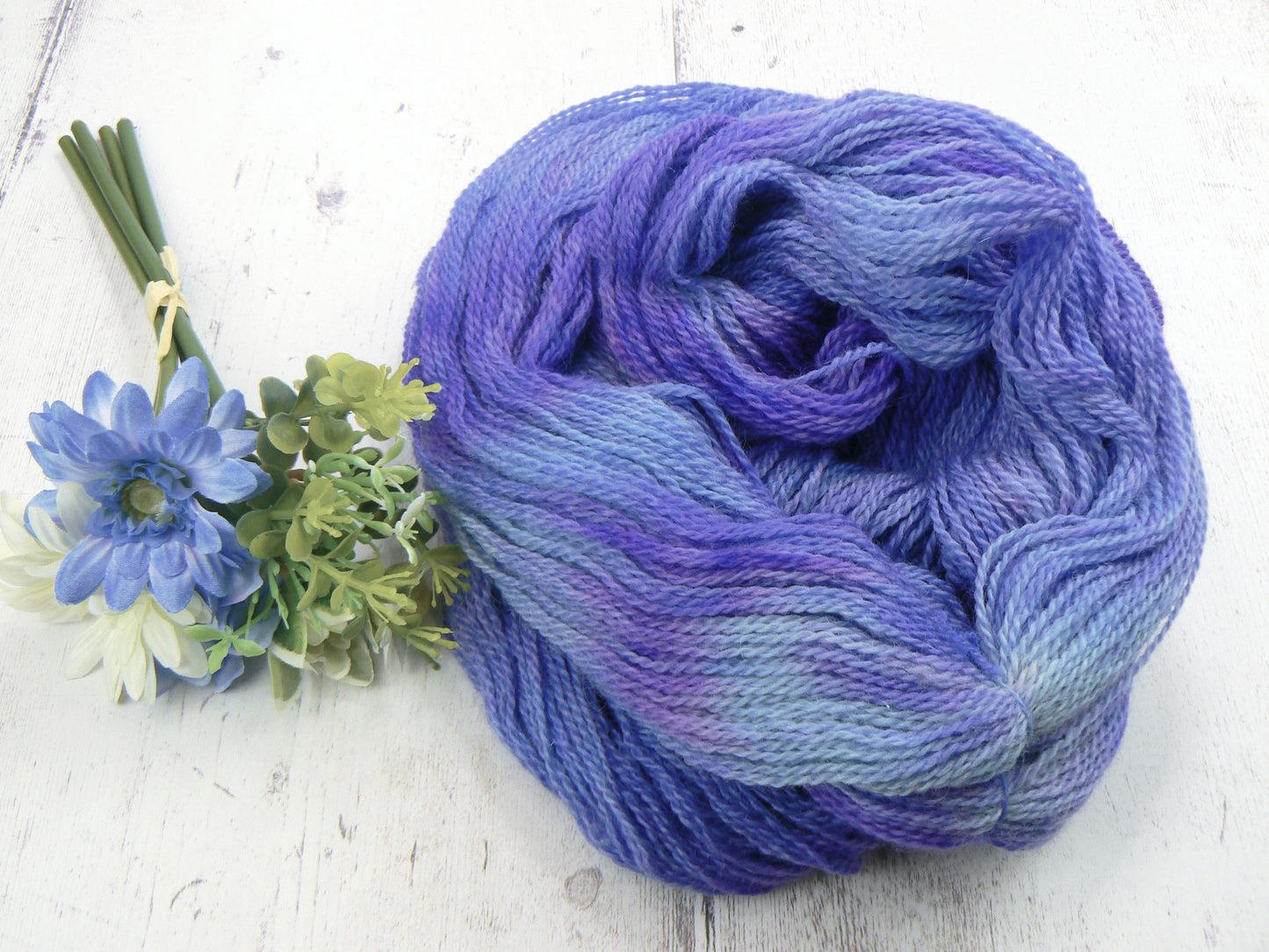 Bluebell Sky, Blue Faced Leicester Mohair 4-ply (MFS)
