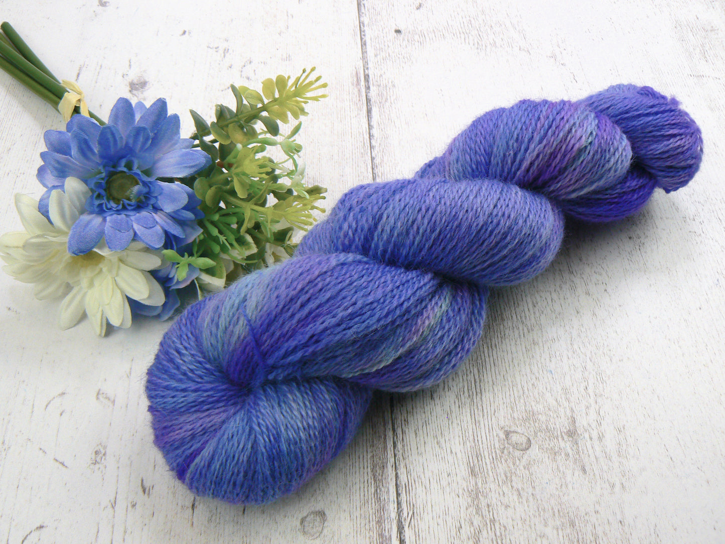 Bluebell Sky, Blue Faced Leicester Mohair 4-ply (MFS)