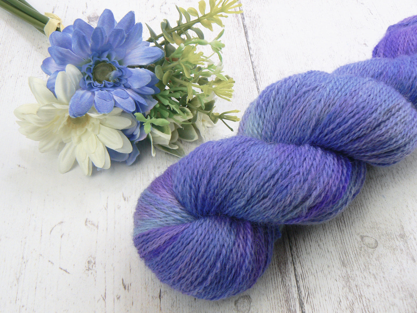 Bluebell Sky, Blue Faced Leicester Mohair 4-ply (MFS)