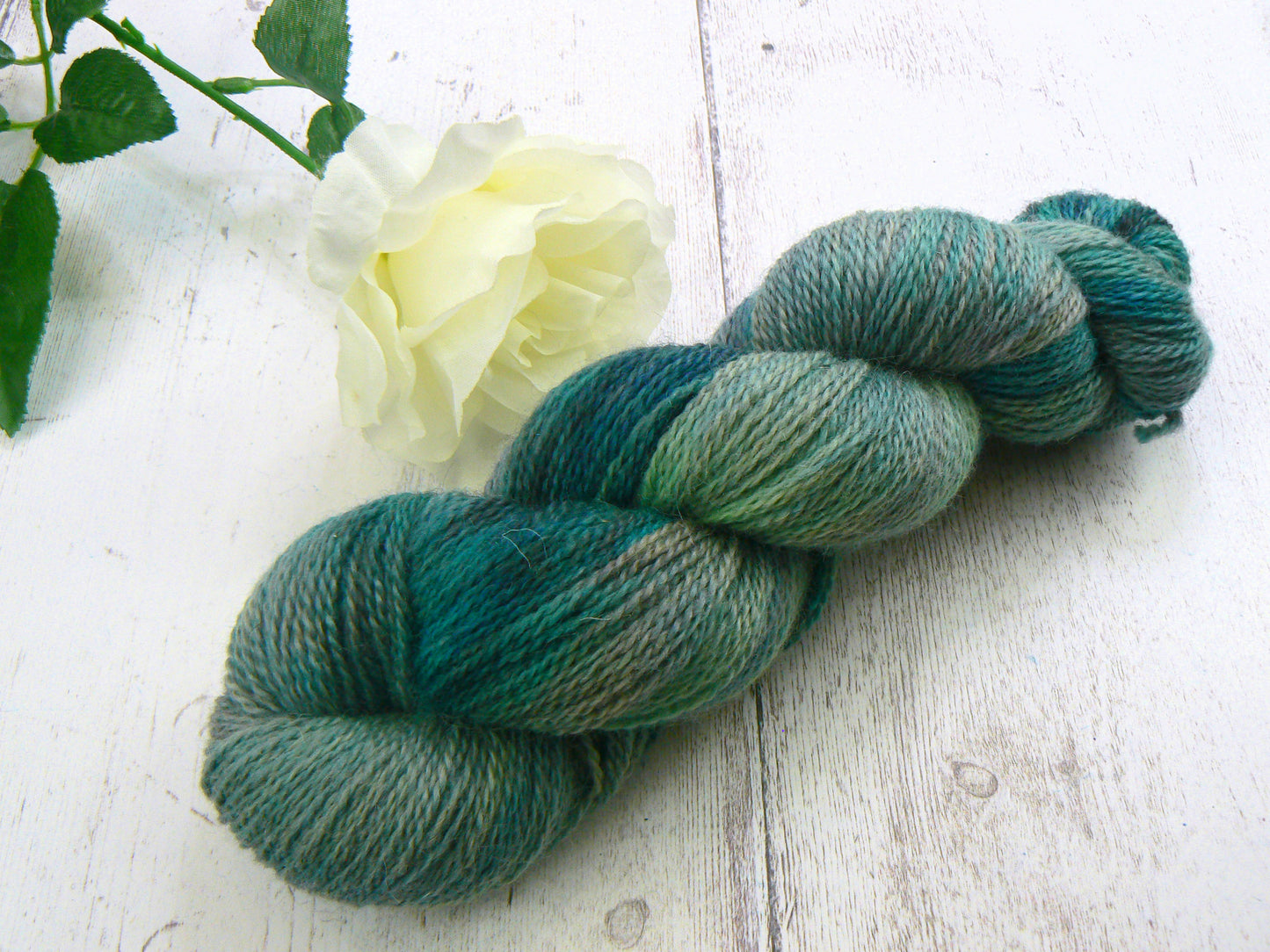 Heathered Greens, Blue Faced Leicester Mohair 4-ply (MFS)