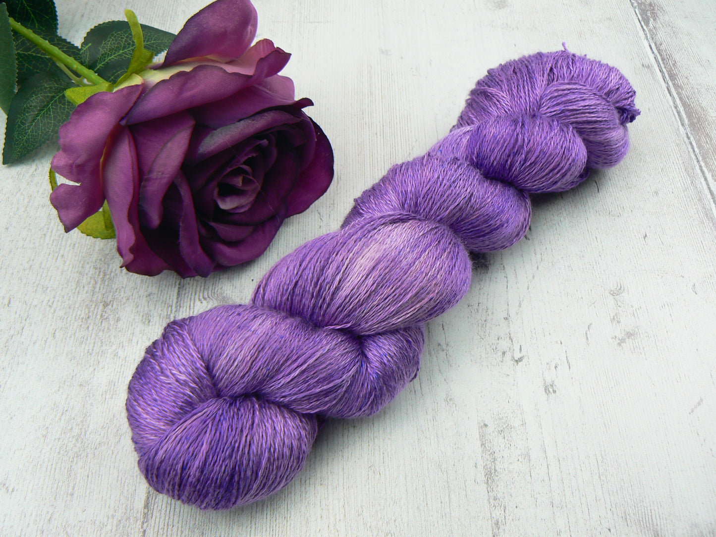 Purple Starlight, Mulberry Silk Lace