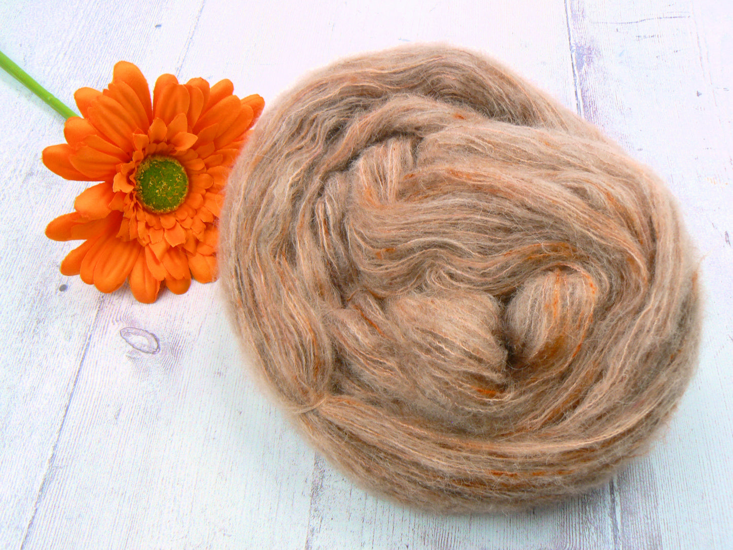Warm Gingerbread, Suri Alpaca Silk Cloud Lace
