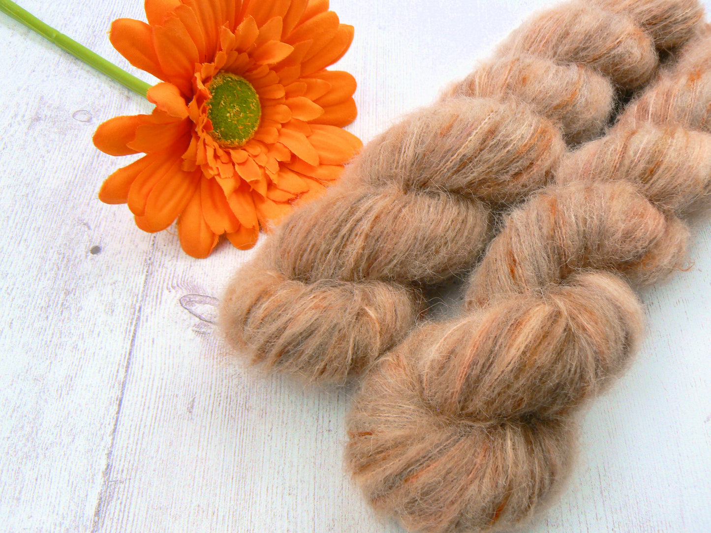 Warm Gingerbread, Suri Alpaca Silk Cloud Lace