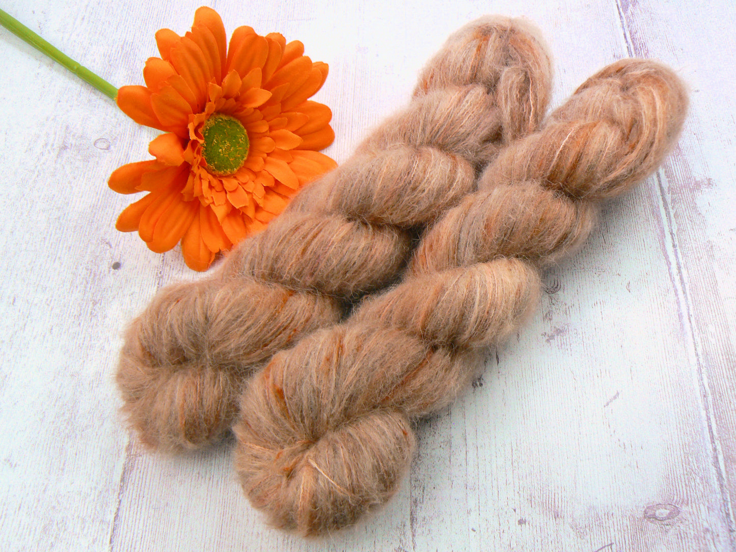 Warm Gingerbread, Suri Alpaca Silk Cloud Lace