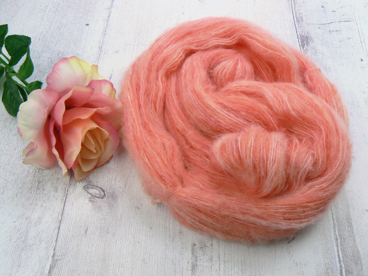 Pretty Flamingo, Suri Alpaca Silk Cloud Lace