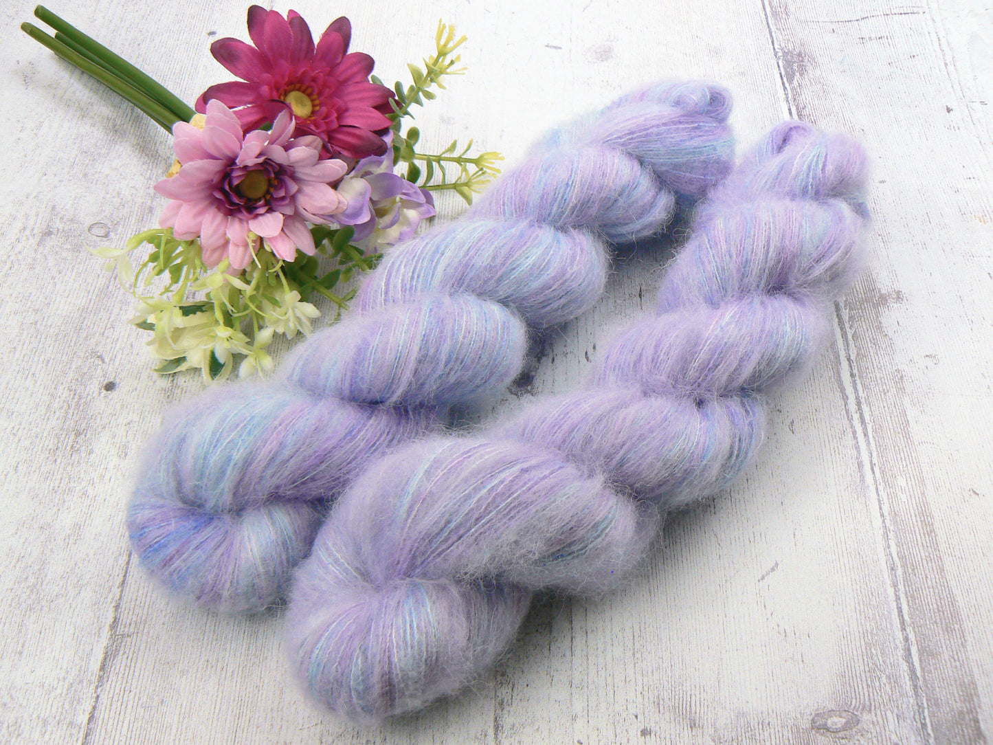Lilac Skies, Suri Alpaca Silk Cloud Lace
