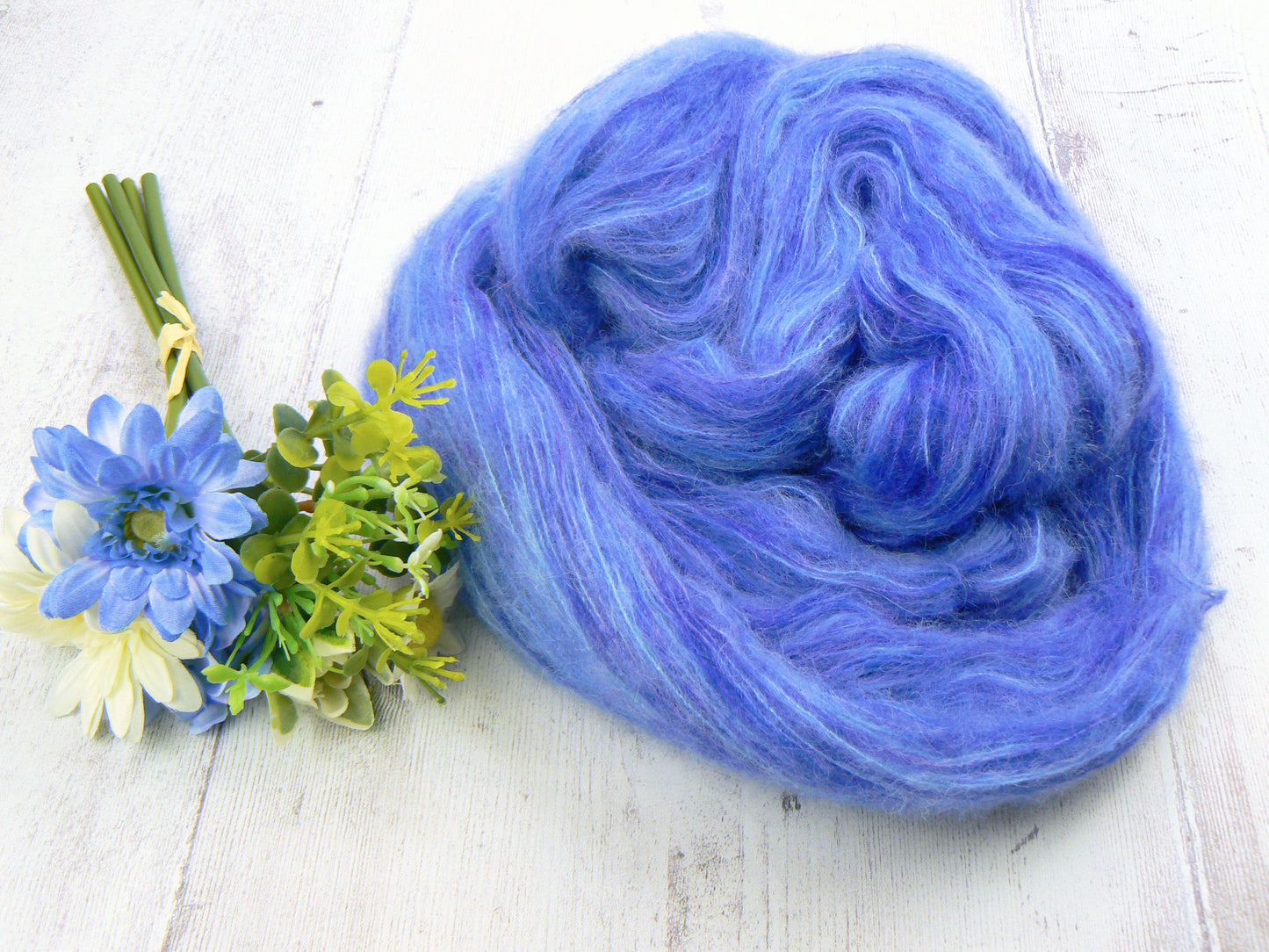 Sparkling Sapphires, Suri Alpaca Silk Cloud Lace