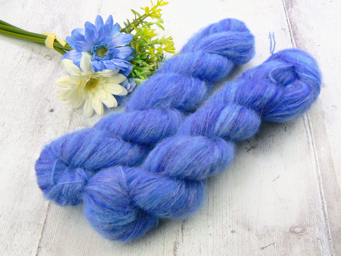 Sparkling Sapphires, Suri Alpaca Silk Cloud Lace