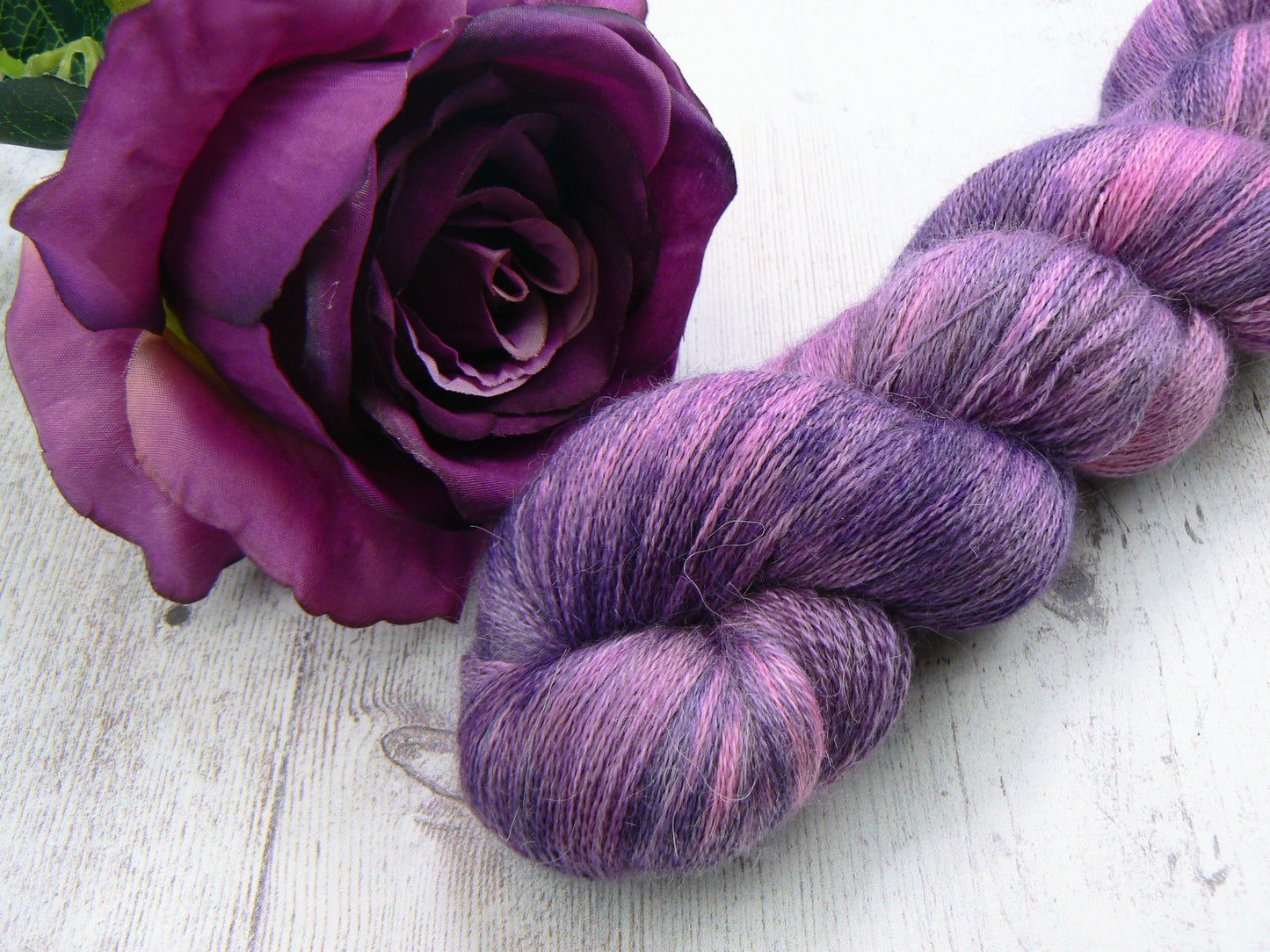 Morticia's Rose Garden, Alpaca Silk Cashmere Fine Lace