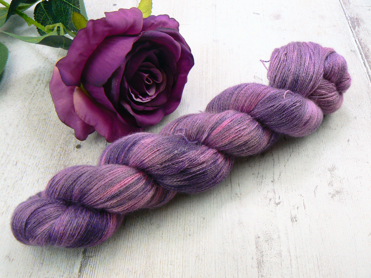 Morticia's Rose Garden, Alpaca Silk Cashmere Fine Lace
