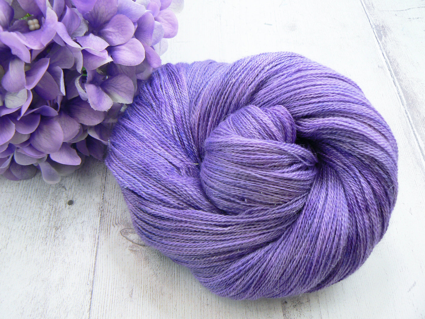 Purple Dusk, Alpaca Silk Cashmere Sparkle Lace